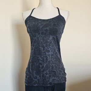 Women's Black Paisley Tank Top
